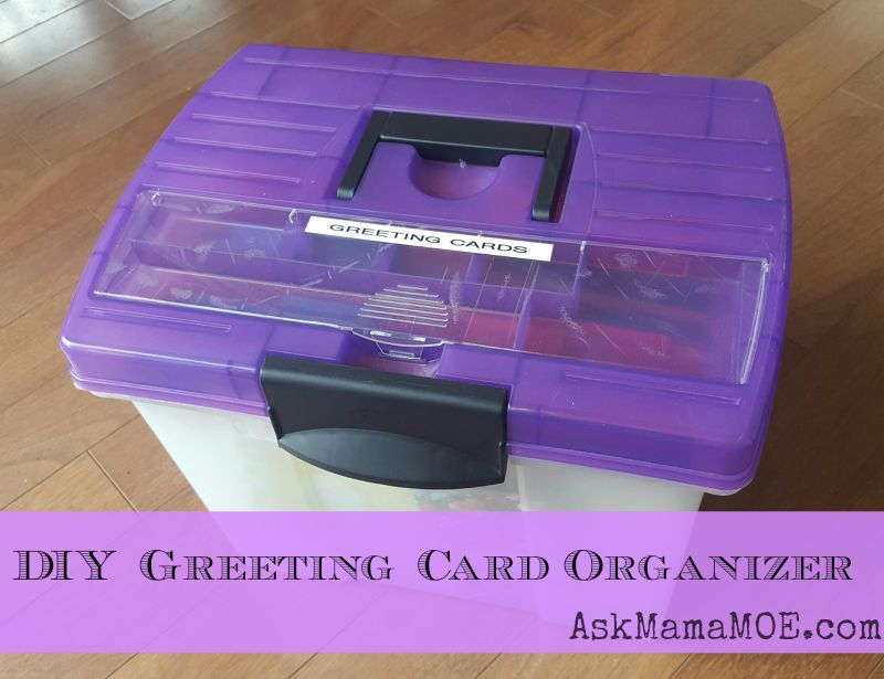 DIY Greeting Card Organizer {plus a Hallmark Giveaway!} - Ask Mama MOE