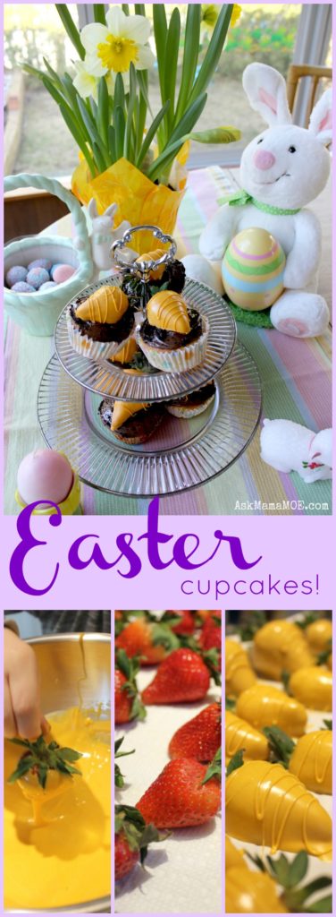 These Easter Cupcakes are absolutely darling! Plus, they're full of flavor all thanks to their fresh strawberries dipped in white chocolate. Absolute perfection!