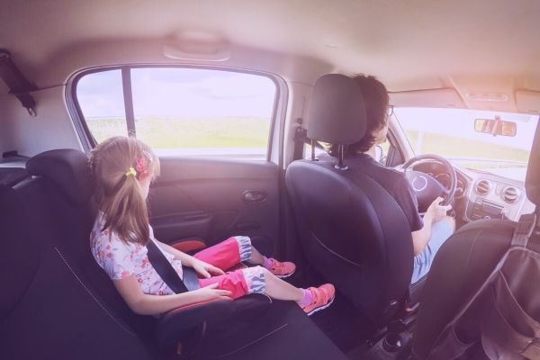 Young family goes for a drive to help child cope with anxiety